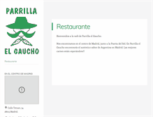 Tablet Screenshot of parrillaelgaucho.es